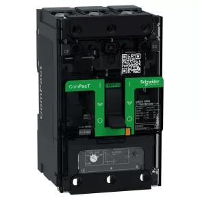   Schneider Electric ComPacT NSXm (2021) - C11N3TM100B - Întrerupător (50 kA 415 VAC), 3P 3d, 100 A, unitate de declanșare TMD, cu cleme de prindere prin presare și conectori pentru șină