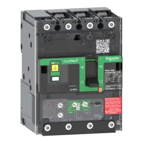   Schneider Electric ComPacT NSXm (2021) - C11E34V025B - Întrerupător automat (16 kA 415 VAC), 3P 3d, setare 25 A Unitate de eliberare Micrologic 4.1, cu cleme și conectori pentru șină