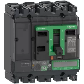   Schneider Electric ComPacT NSX (2021) - C10B47E040 - Întrerupător NSX100B, 25 kA 415 VCA, unitate de declanșare MicroLogic 7.2 E Vigi 40 A, 4P4d
