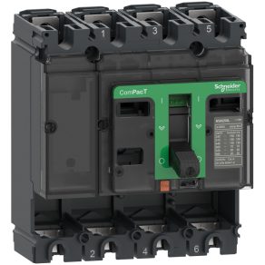   Schneider Electric ComPacT NSX (2021) - C10H4 - Cadru de bază pentru întrerupător, NSX100H, 70 kA 415 VAC 50/60 Hz, 100 A, fără unitate de declanșare, 4P