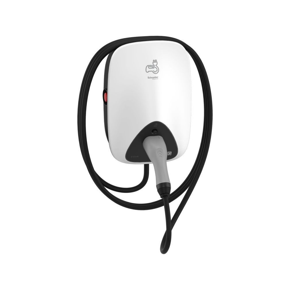 Schneider EVlink Home - 1P+N 32A - 7,4kW - cu cablu de încărcare încorporat - cu filtru de curent de scurgere de 6mA DC EVH4S07NC