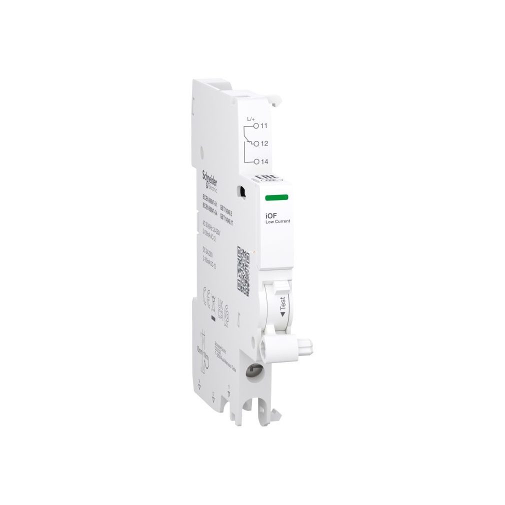 Schneider ACTI9 iOF contact auxiliar, 2-100 mA, 24-250 VAC, 24-220 VDC, racordare inferioară (A9A26914)