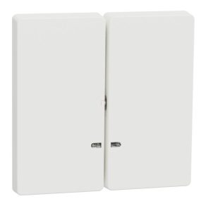   Schneider Electric Merten System Design - MTN3420-6037 - Cheie dublă, pentru funcții de semnalizare luminoasă, alb mat
