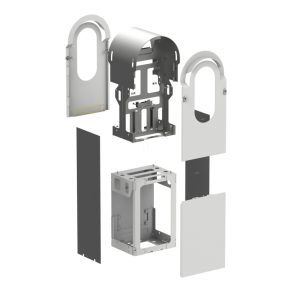   Schneider Electric EVlink Pro AC EVA1RFKS2 Kit de instalare pe suport metalic din oțel pentru instalarea a 2 stații de încărcare pentru mașini electrice