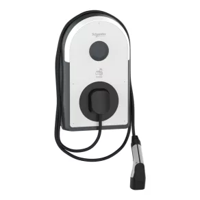   Stație de încărcare pentru mașini electrice Schneider Electric EVlink Pro AC EVB3S22NCB, 3*32 A – 22 kW, cu cablu integrat + întrerupător de protecție la curent de 30 mA de tip B + MNx