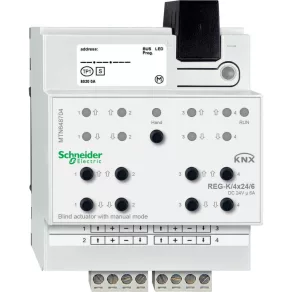   Schneider Electric KNX - MTN648704 - Merten-KNX REG-K/4x24/6 actuator pentru obloane cu funcționare manuală