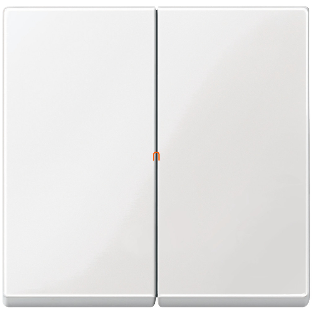 Schneider Merten System M pentru buton, comutator sau buton apăsat, 2 poli, alb polar, lucios MTN432519