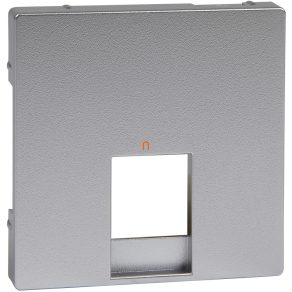   Placă de acoperire Schneider Merten System M pentru priză telefonică, aluminiu MTN463560
