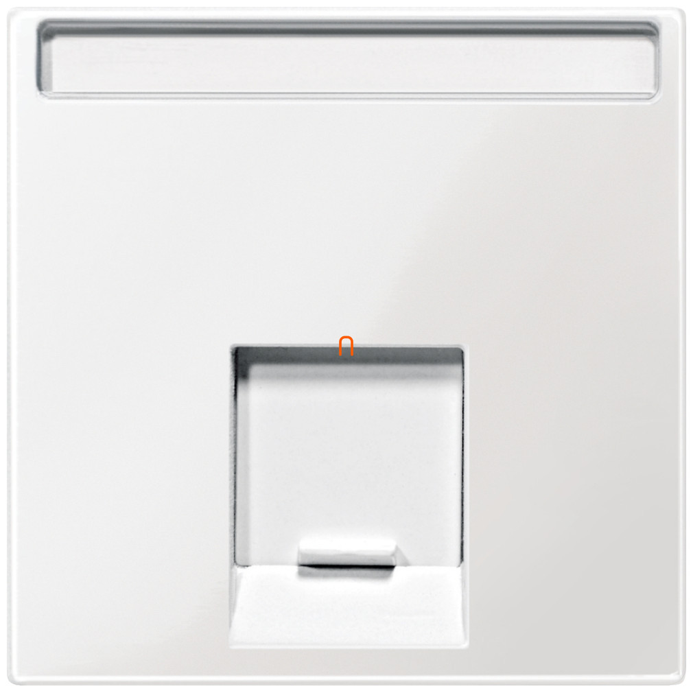 Schneider Merten System M capac pentru soclu de comunicații de date, RJ45, 1, infraplus inscriptibil, alb polar, lucios MTN469819