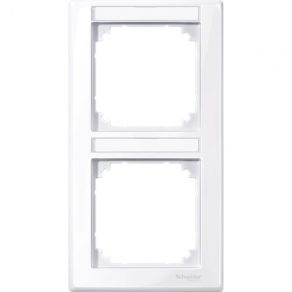   Schneider Merten M-Smart etichetabil dublu, cadru vertical, alb activ (antibacterian) MTN470225