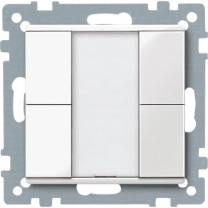   Schneider Electric KNX - MTN617219 - Buton Merten-KNX cu 2 butoane, SystemM, alb polar, lucios