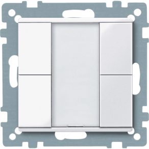   Schneider Electric KNX - MTN617225 - Buton Merten-KNX cu 2 butoane, SystemM, alb activ, lucios