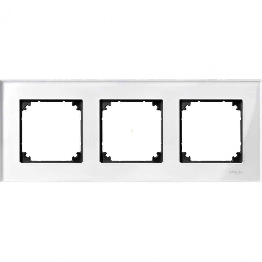 Schneider Merten M-Elegance ramă din sticlă, 3, SystemM, alb perlat MTN404319