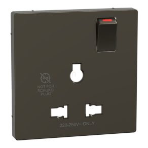   Schneider Electric Merten System Design - MTN2170-6052 - Capac pentru priză multistandard comutabilă, mocha