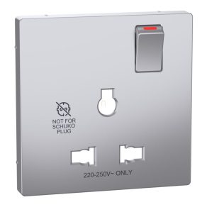   Schneider Electric Merten System Design - MTN2170-6036 - Capac pentru priză multistandard comutabilă, oțel