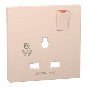   Schneider Electric Merten System Design - MTN2170-6033 - Placă de acoperire pentru priză multistandard comutabilă, Sahara