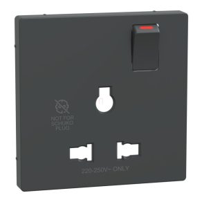   Schneider Electric Merten System Design - MTN2170-6034 - Capac pentru priză multi-standard comutabilă, antracit