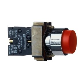   Schneider Electric Easy Harmony XB2 - XB2BL42C - Buton apăsat, ridicat, roșu, 1 NC, metal, 22 mm, retur, nemarcat