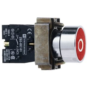   Schneider Electric Easy Harmony XB2 - XB2BA4322C - Buton apăsat, roșu, 1 NC, marcat O, metal, montat încastrat, 22 mm, retur