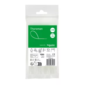   Legătoare de cabluri Schneider 120 x 2,5 mm, incolore (100 buc.) THORSMAN IMT46403