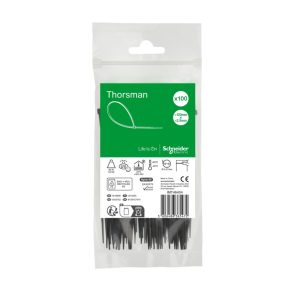  Schneider Electric Thorsman - IMT46404 - Colier de cablu, 120x2,5 mm, negru (100 buc.)