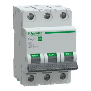   Schneider Electric Easy9 Pro - EZ9F57320 - întrerupător automat miniatural, 3P, C, 20A