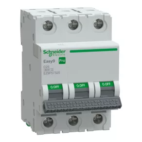   Schneider Electric Easy9 Pro - EZ9F57325 - întrerupător automat miniatural, 3P, C, 25A