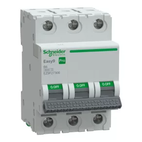   Schneider Electric Easy9 Pro - EZ9F27306 - întrerupător automat miniatural, 3P, B, 6A