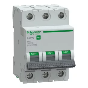   Schneider Electric Easy9 Pro - EZ9F27350 - întrerupător automat miniatural, 3P, B, 50A