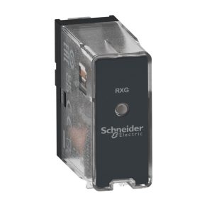   Relee electromecanice Schneider Electric Harmony - RXG16BD - Releu cu interfață ușor de conectat, relee electromecanice, 10 A, 1 CO, de bază, cu LED, fără buton de testare blocabil, 24 V c.c.
