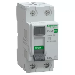   Schneider Electric Easy9 Pro - EZ9R49263 - Întrerupător automat, clasa A, 2P, 63A, 30mA