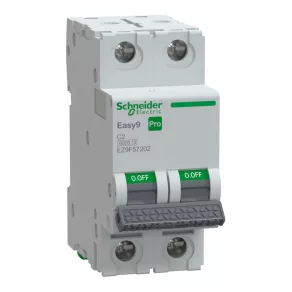   Schneider Electric Easy9 Pro - EZ9F57202 - întrerupător automat miniatural, 2P, C, 2A