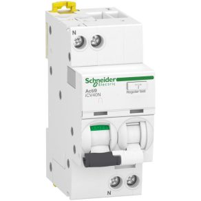   Schneider Electric Acti9 iCV40N -A9DH3632- întrerupător automat, clasă CA, 1P+N, B, 32A, 6kA, 30mA