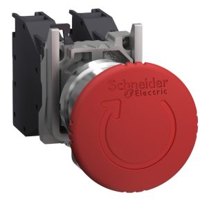   Schneider Electric Harmony XB4 - ATEX DG - XB4BS8445GEX - comutator de urgență complet. Cap de 40 mm, Ø22, 1NO+1NC, eliberare prin rotație, roșu