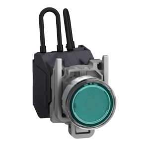   Schneider Electric Harmony XB4 - ATEX DG - XB4BW23BM5GEX - lampă de testare LED completă cu buton, Ø22, 24 V c.a./c.c., verde