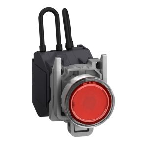   Schneider Electric Harmony XB4 - ATEX DG - XB4BW24BM5GEX - lampă de testare LED completă cu buton, Ø22, 24 V c.a./c.c., roșie