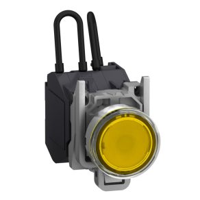   Schneider Electric Harmony XB4 - ATEX DG - XB4BW25BM5GEX - lampă de testare LED completă cu buton, Ø22, 24 V c.a./c.c., portocaliu