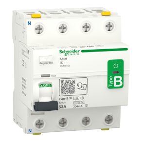   Schneider Electric Acti9 iID - A9Z65463 - electricitate - întrerupător de circuit, clasa B - SI, 4P, 63A, 300mA - S