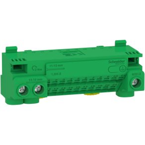   Schneider Electric Resi9 - LGYT1E24 - Bloc terminal, 24 orificii, împământare