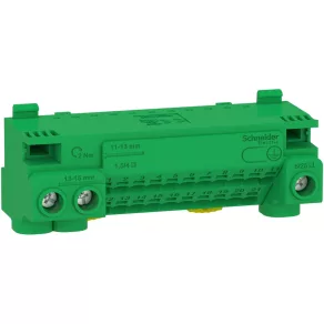   Schneider Electric Resi9 - LGYT1E24 - Bloc de racordare, 24 de orificii, cu împământare