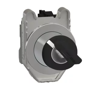   Schneider Electric Harmony XB4 - XB4FG61 - întrerupător metalic complet, încastrat în panou, Ø30, cu 455 de chei, cu 2 poziții și revenire automată, 1NO,