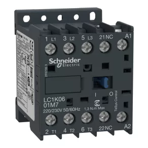   Schneider Electric TeSys K - LC1K1201P5 - LC1K contactor de curent alternativ 12 A, 1 contact de deschidere, curent alternativ, tensiune de bobină 230 V c.a., 50 Hz