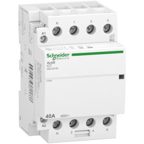   Schneider Electric Acti9 iCT40A - A9C24740 - contactor, 50 Hz, 4 NO, 3P+F, 220 - 240 V c.a.