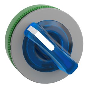   Schneider Electric Harmony XB5 - ZB5FK1263C0 - cap comutator selector iluminat din plastic, montat încastrat, Ø30, 2 poziții, albastru, ramă gri