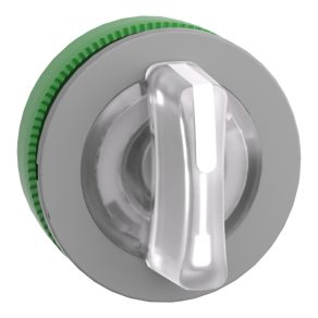   Schneider Electric Harmony XB5 - ZB5FK1313C0 - cap comutator selector iluminat din plastic, montat încastrat, Ø30, 3 poziții, alb, margine gri