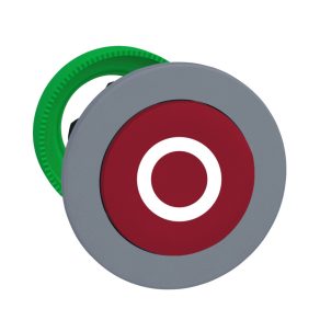   Schneider Electric Harmony XB5 - ZB5FL432C0 - buton din plastic pentru montare încastrată, Ø30, în relief, roșu, „O”, margine gri