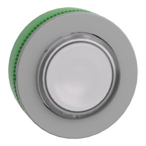   Schneider Electric Harmony XB5 - ZB5FW113C0 - buton iluminat din plastic pentru montare încastrată, Ø30, în relief, alb, margine gri