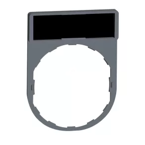   Schneider Electric Harmony XB5 - ZBY2101C0 - suport pentru etichete 30x40 mm, pentru dispozitive Ø22, cu etichetă 8x27 mm, nemarcată, negru/roșu, margine gri