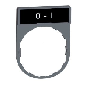   Schneider Electric Harmony XB5 - ZBY2178C0 - suport pentru etichete 30x40 mm, pentru dispozitive Ø22, cu etichetă 8x27 mm, O - I, gri