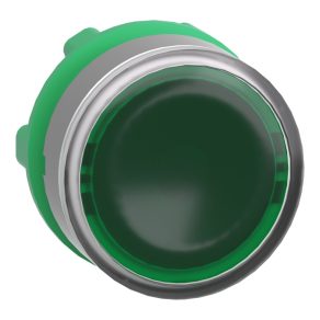   Schneider Electric Harmony XB5 - ZB5AA38C0 - buton din plastic, Ø22, retur, partea superioară etichetabilă, verde, margine gri